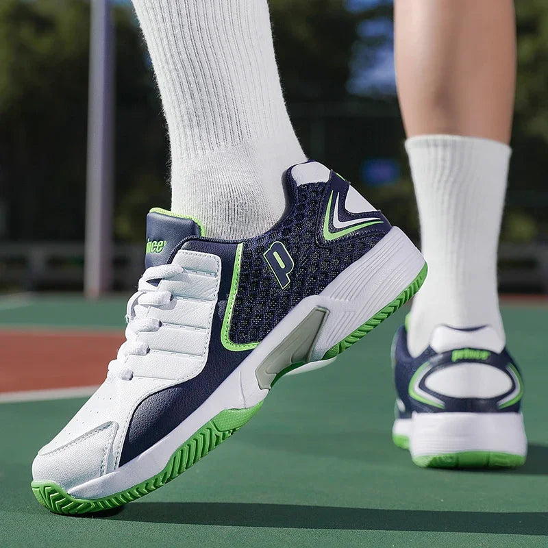 Professional Leather Men Badminton Shoes Couple Anti-Slip Training Sneaker Lightweight Women Tennis Shoes Volleyball Sport Shoes