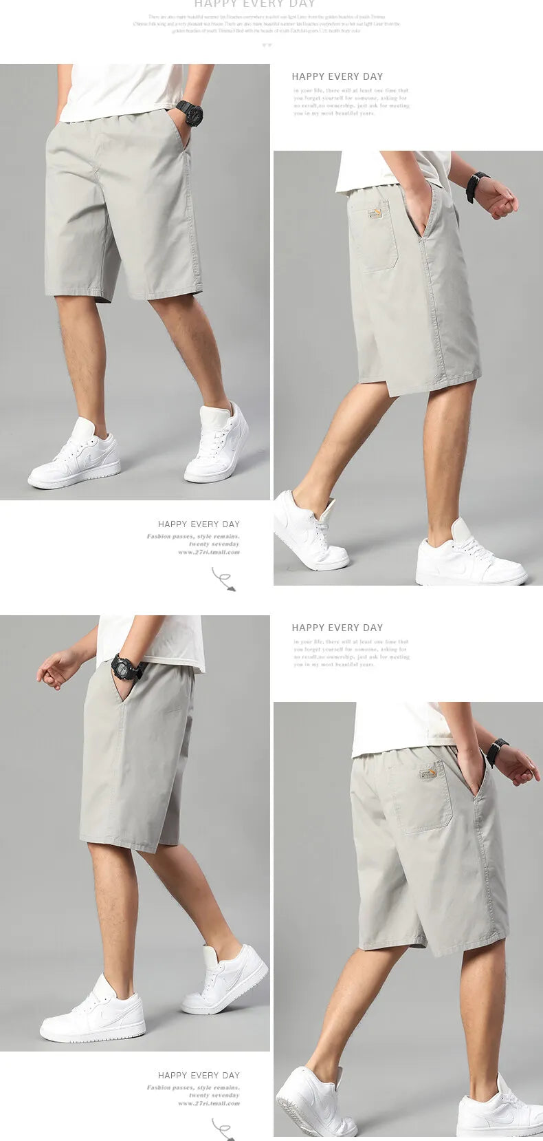 Men's Elastic Waist Casual Shorts Summer Light Weight Sweat Shorts Relaxed Fit Work Shorts Loose Casual Jogger Short
