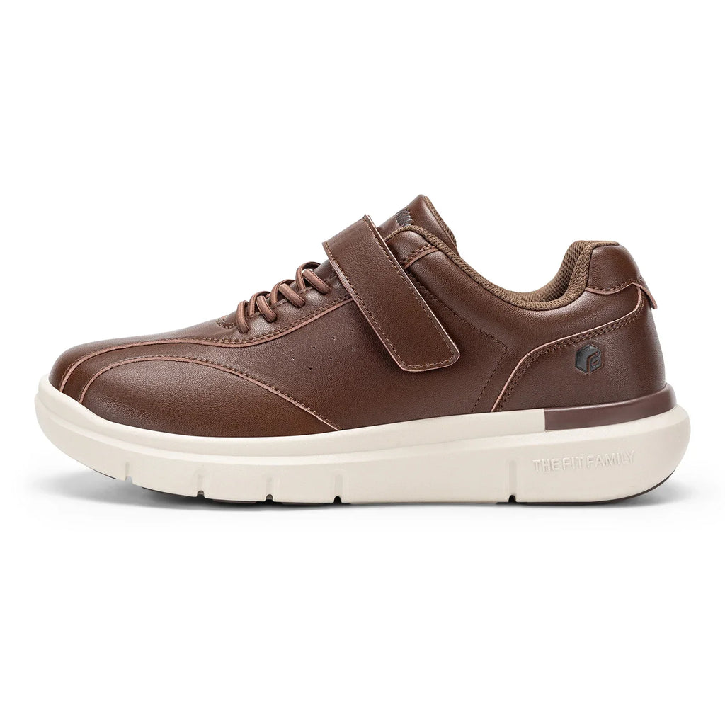 Men Wide Walking Shoes Casual Oxford Shoe Comfortable Lightweight Arch Support Non-Slip Leather Business Sneakers