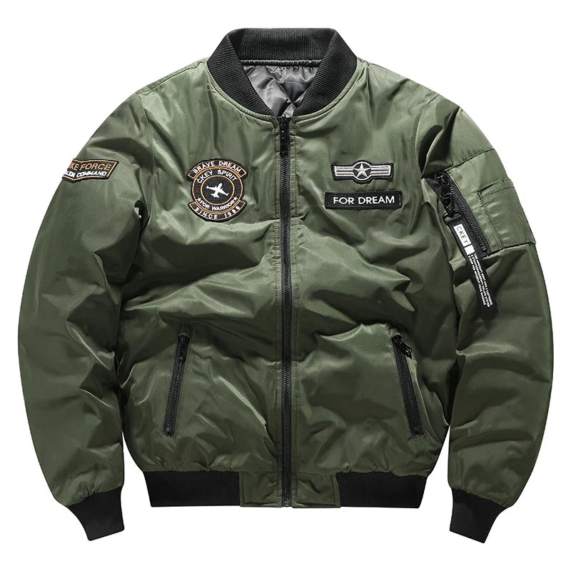 Large Size 7XL Winter Military tactical Male Army MA-1 Flight Bomber Jacket Baseball Varsity College Pilot Air Force Coat Men