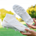 Premium high-top football shoes FG long studs and TF short studs, suitable for both men and women, offer comfort. Sole spikes