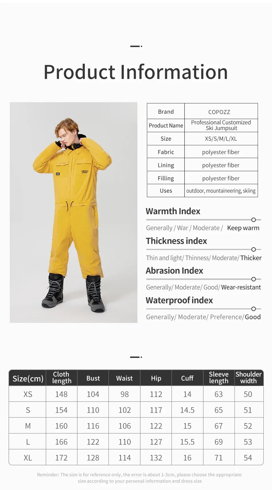 Winter Ski Suit Men Women Waterproof Warm Ski Overalls Outdoor Sports Snowboard One Piece Ski Jumpsuit Skiing Clothing