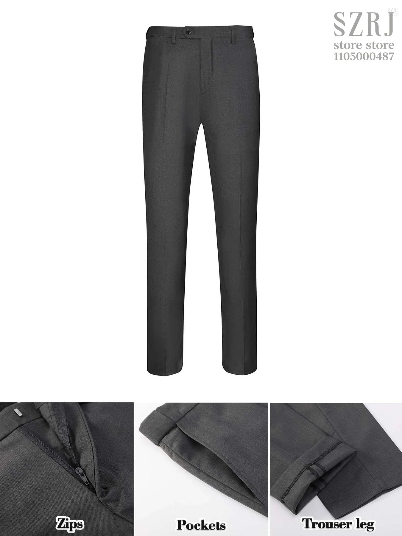 4pcs Men's Tuxedo Set:Classic Lapel Blazer,Vest,Pants&Tie High-Quality,Adjustable Waist.For Parties,Weddings, Proms. Comfy Fit.