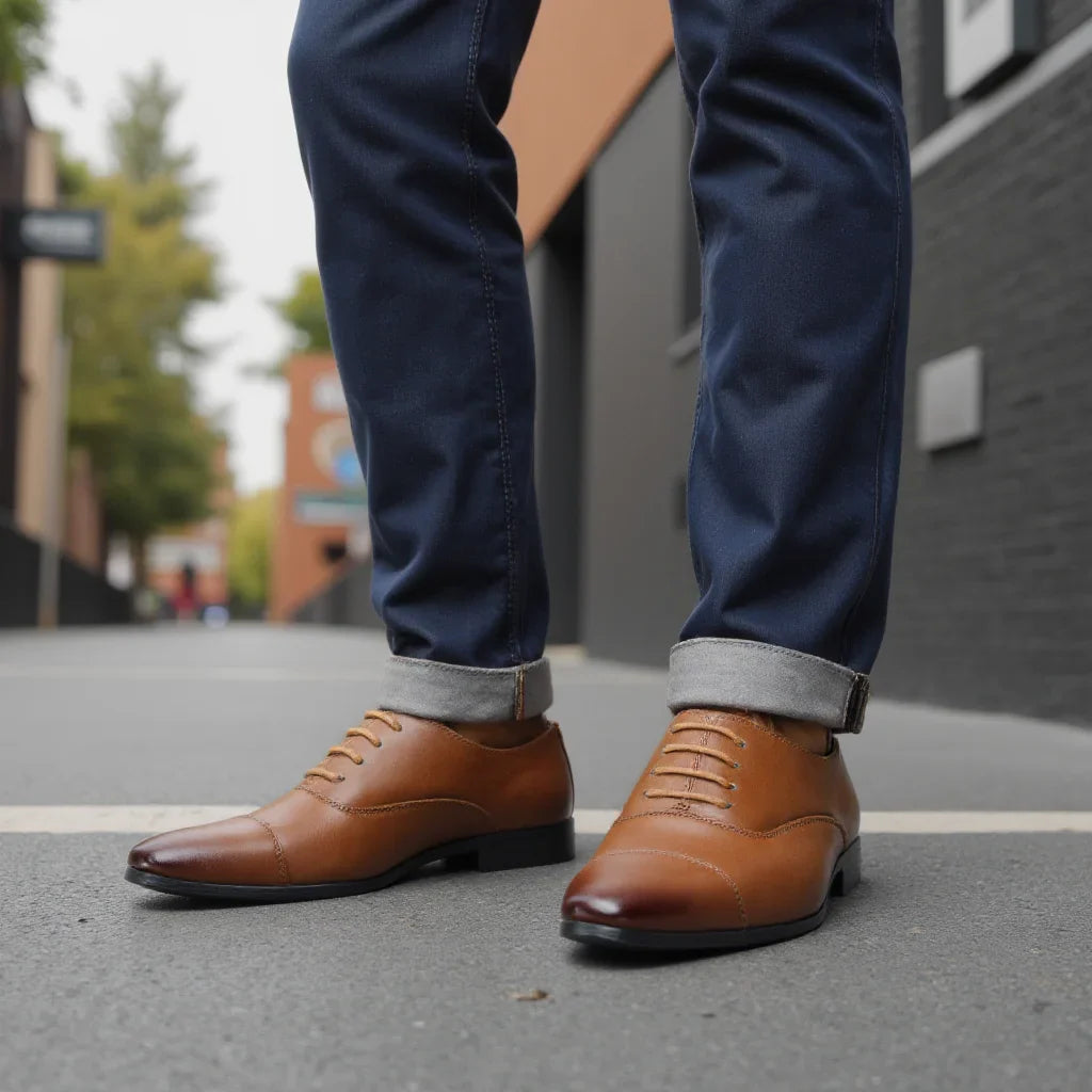 Comfortable dress shoes men, fashionable Oxford gentlemen's social men's shoe