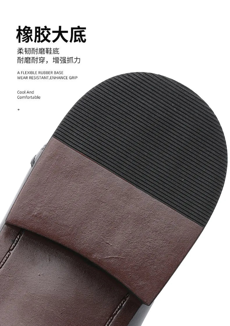 Spring Autumn New Pointed Leather Shoes for Men Solid Color Business Casual Shoes Male Fashion Designer Dress Shoe Man