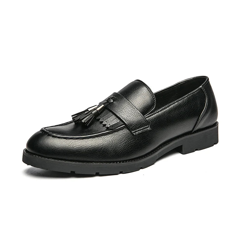 Tassel vamp loafers all match youth suit beamers men Korean version of British men's shoes best man shoes fashion