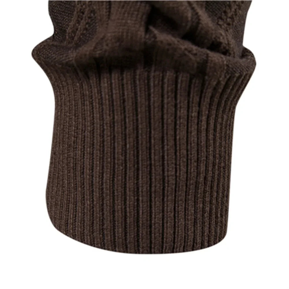 Cotton Argyle Cardigan Men Casual Single Breasted Solid Color Business Mens Cardigans New Winter Fashion Sweater Man