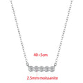 2.5mm Full Moissanite Bubble Bracelets for Women Adjustable Chain 18k Plated Wedding Classic 925 Sterling Silver Jewelry