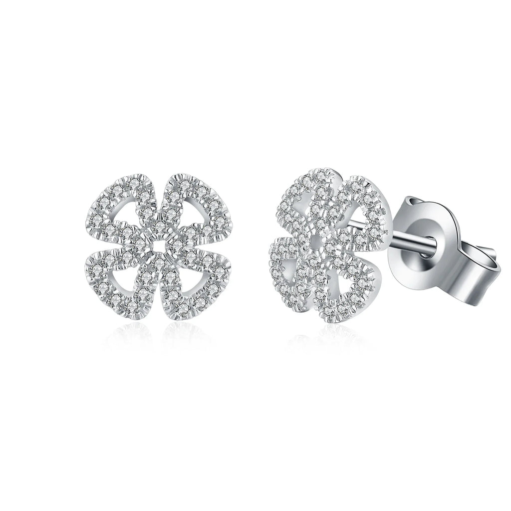 New Women Moissanite Gemstone Stud Earrings For Women Solid 925 Sterling Silver D Color Solitaire Fine Jewelry For Gift