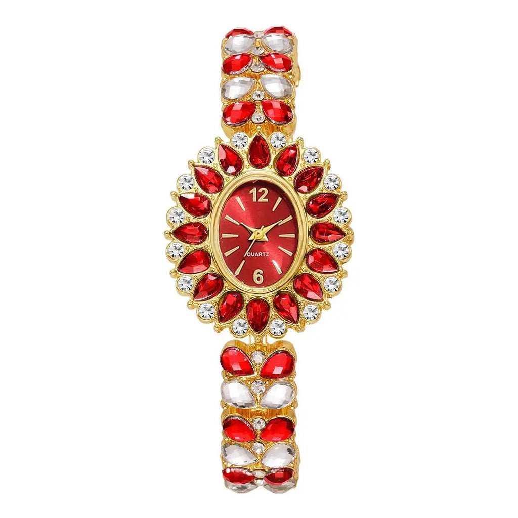 Fashion Women Watches Luxury Rhinestone Bracelet Strap Quartz Wristwatch Girls Clock Reloj Mujer