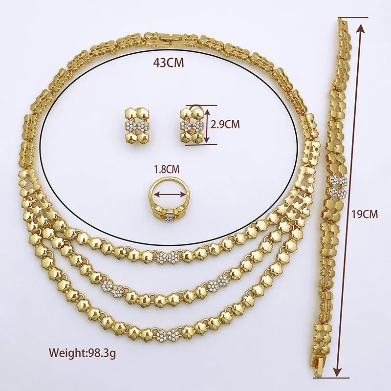 Gold Color Jewelry Sets For Women Necklace Sets For Women bijoux de mode ensembles de bijoux
