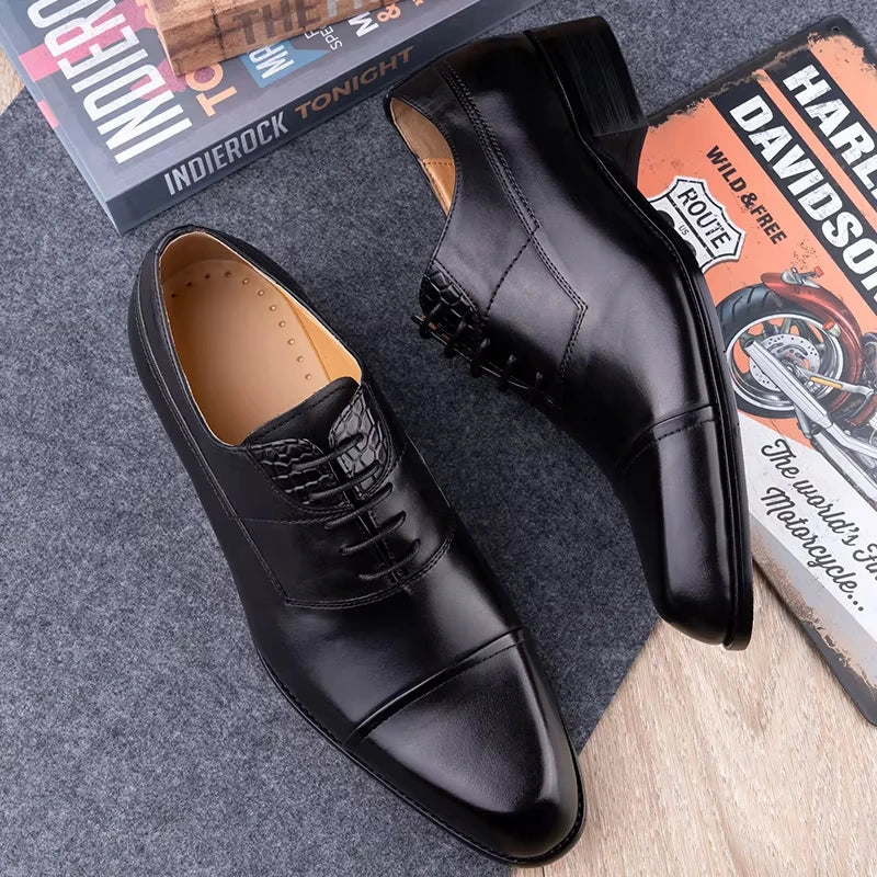 New Fashion Men Dress Shoes Purple Oxfords Comfortable Elegant Formal Business Lace-up Pointed Design Sapatos Sociais Masculinos