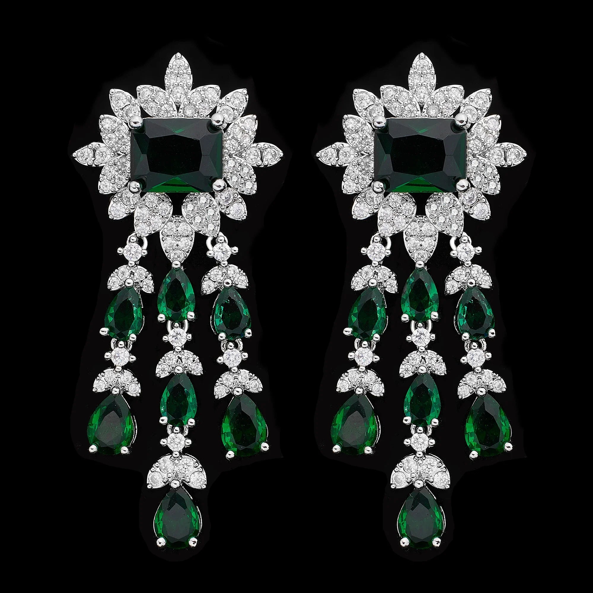 2024 Bridal Zirconia Full Jewelry Sets For Women Party 4pcs Luxury Dubai Nigeria CZ Crystal Wedding Necklace Sets