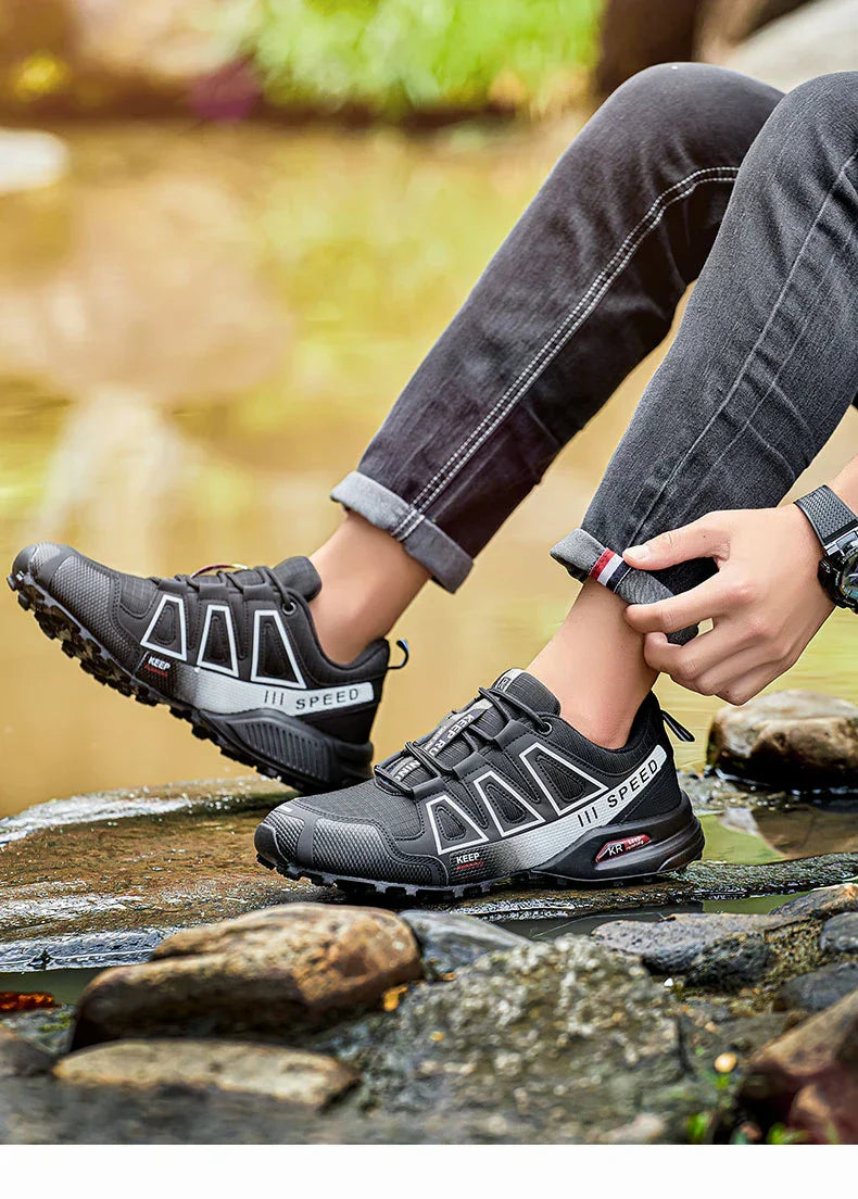 Men's Waterproof Hiking Shoes, Outdoor Sports Shoes,Lace-up Hiking Shoes, Women's Hiking Shoes, Non-slip Tactical Hunting Shoes