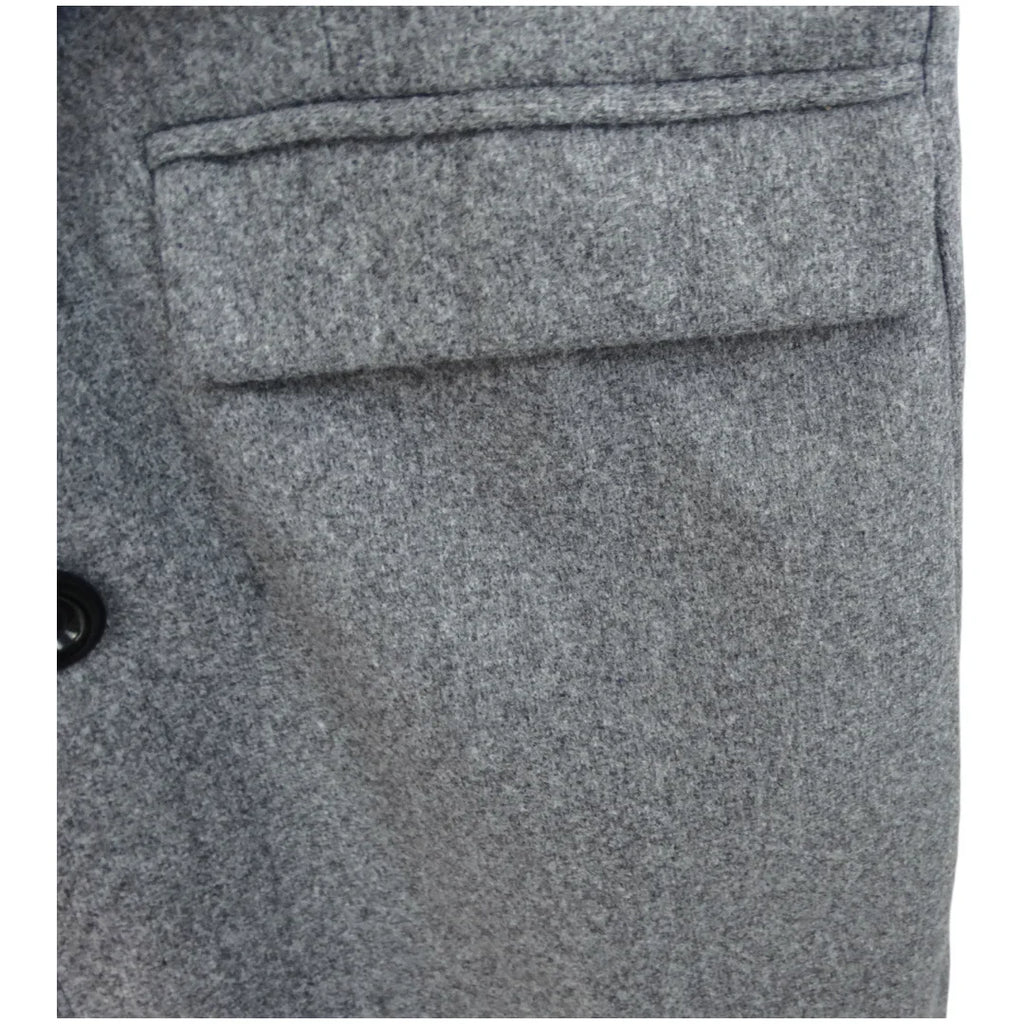 Autumn Winter Men's Casual Wool Coat British Style Men's Long Sleeve Wool Jacket Lined