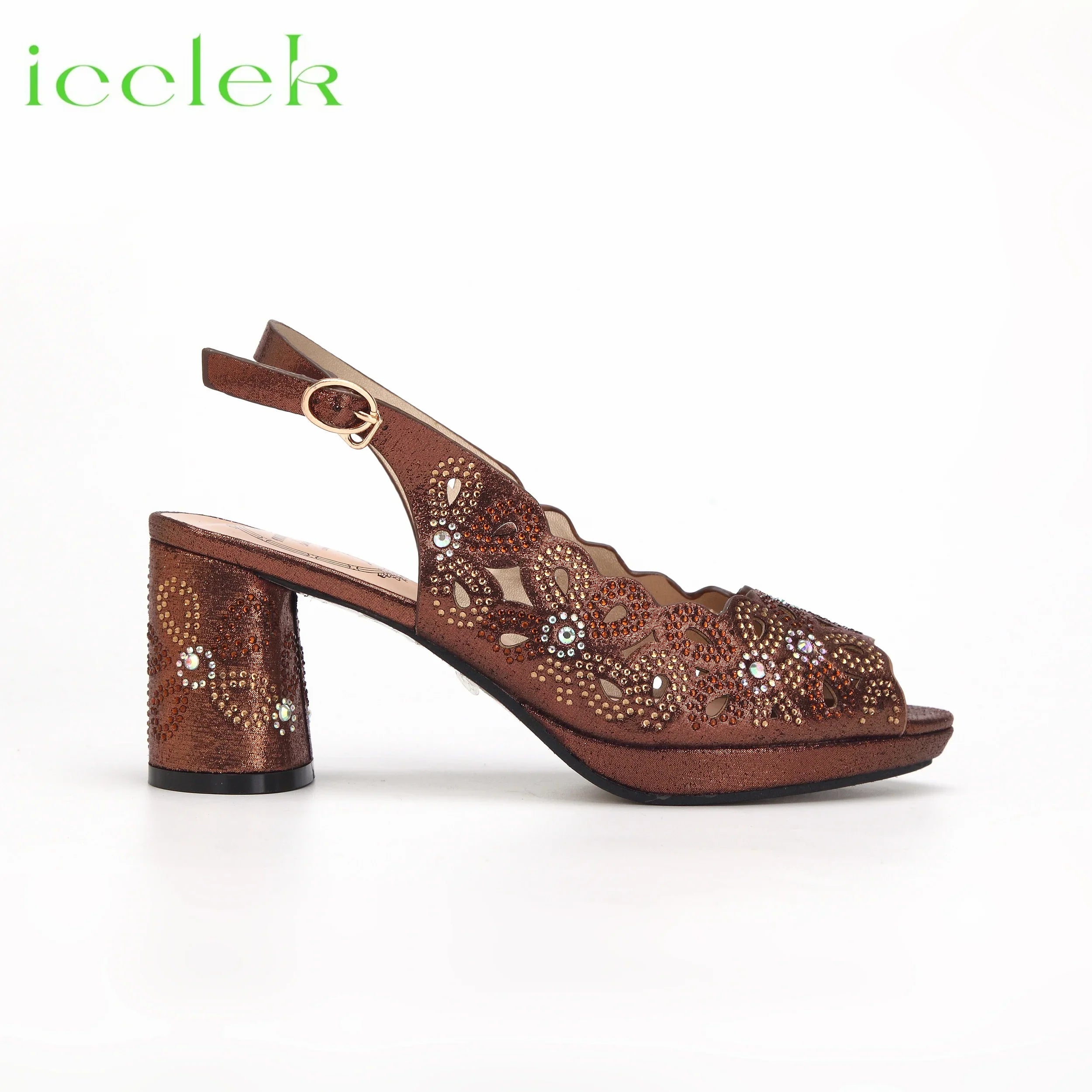 Women Shoes Matching Bag Set to Match in Coffee Color