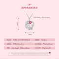 925 Sterling Silver Mother and Child Pendant Necklace for Women Mother's Day Birthday Fine Jewelry Gift BSN323