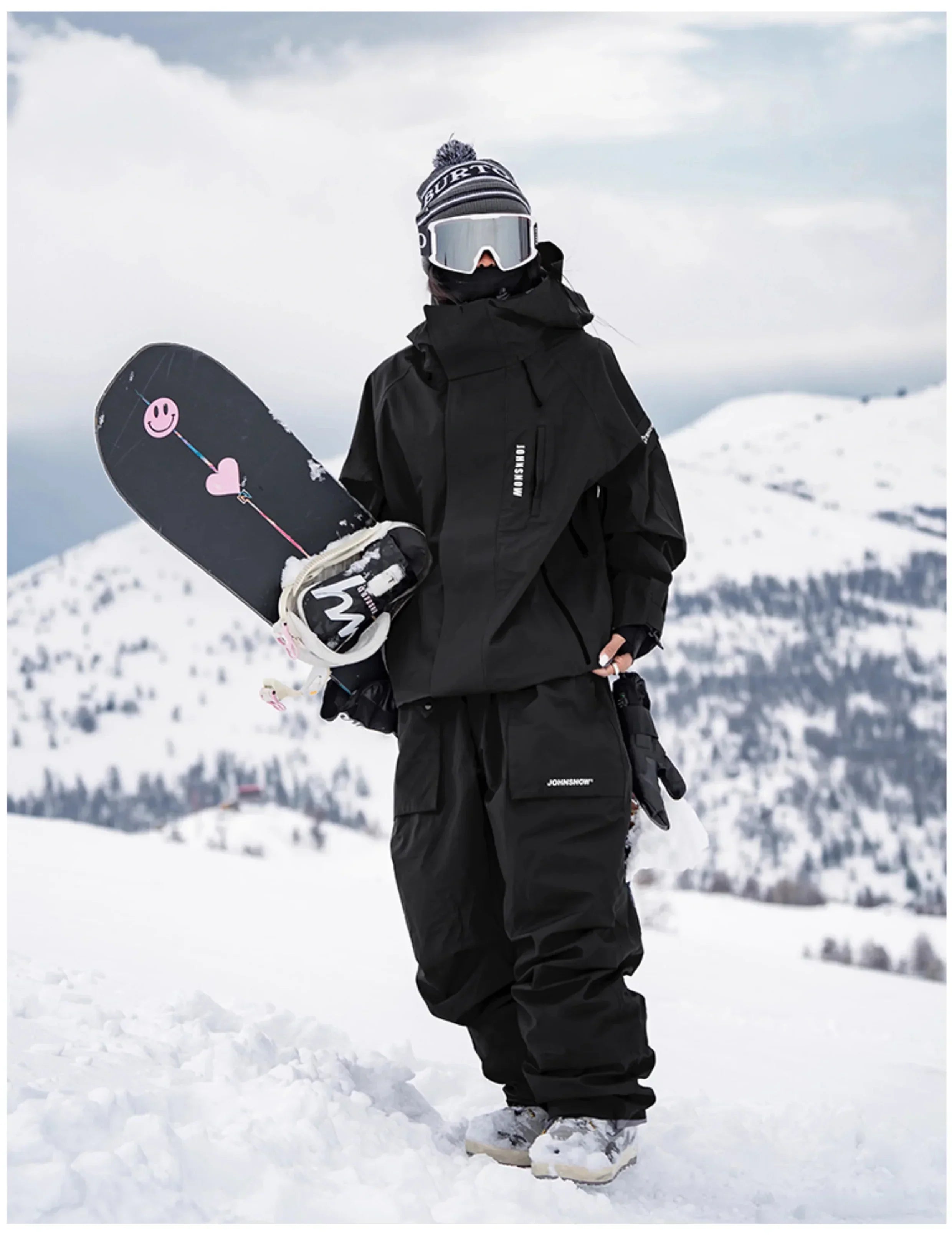 John Snow Winter Ski Suits Men And Women Outdoor Waterproof Breathable Warm Snowboarding Suit Sets Skiing Jacket And Pant