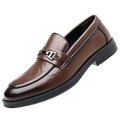 fashionMen's Slip-On Business Loafers High Quality Leather Shoes Gentleman Outdoor Shoes Office Shoes Leisure Ripe-Young