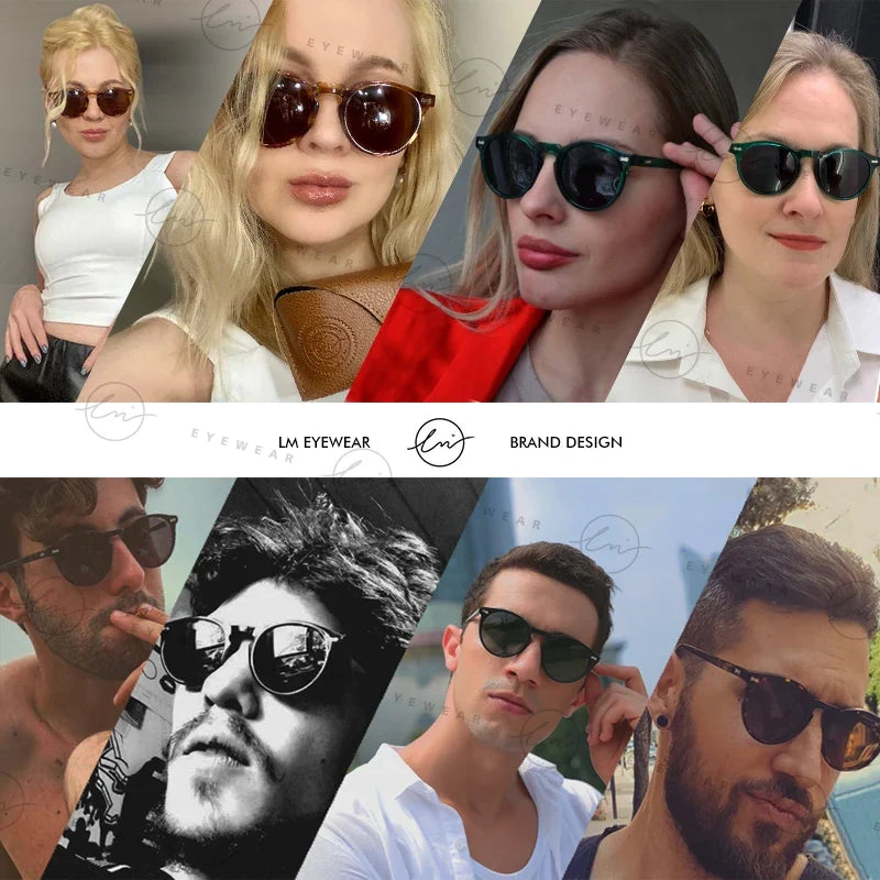 Retro Round Polarized Sunglasses Women Men Classic Leopard Frame Driving Shades Vintage Sun Glasses Unisex UV400 Gafas De Sol