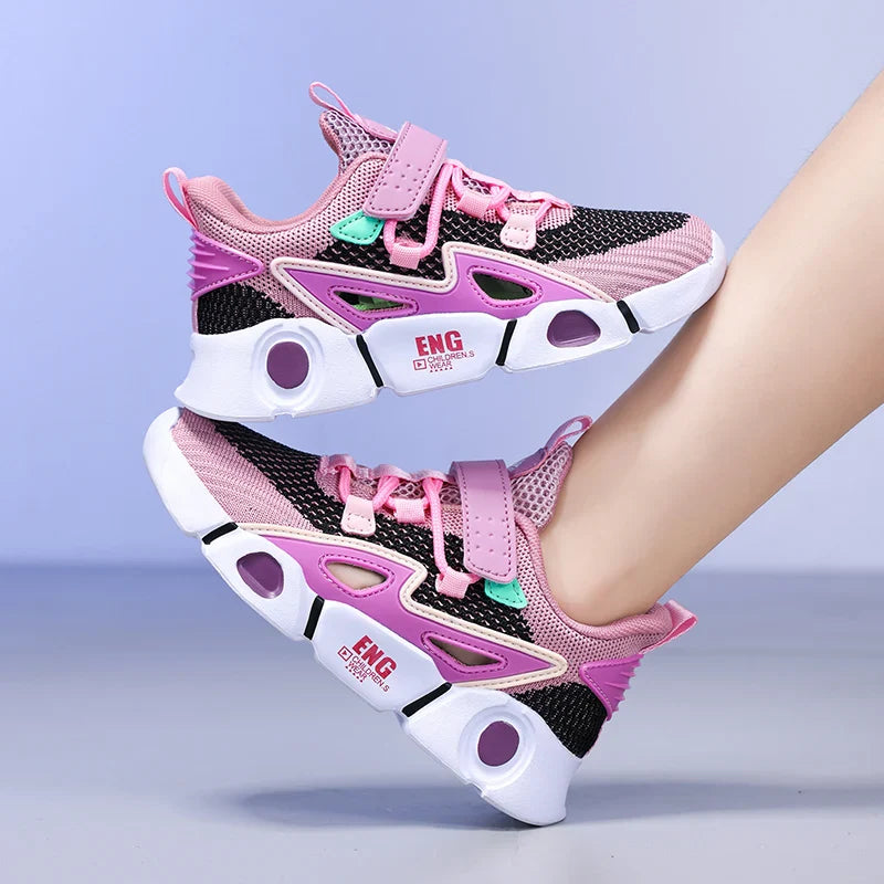 Fashionable Summer Children's Mesh Hollow Casual Shoes Boys' Sports Shoes Breathable, Lightweight, Non slip Tennis Girls' Sports