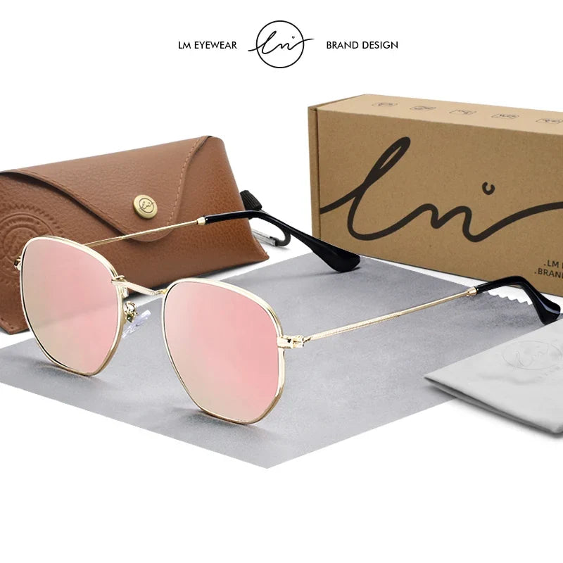 New Fashion Women Hexagon Sunglasses Men Retro Polarized Driving Coating Mirror Sun Glasses Goggle UV400 Eyewear gafas de sol