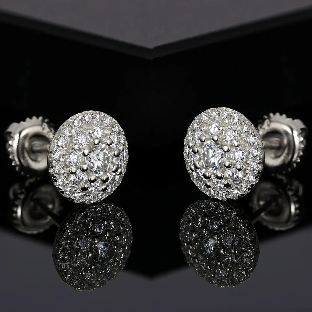 D Color Moissanite Stud Earrings For Women Top Quality 100% 925 Sterling Silver Sparkling Wedding Jewelry Shining Ear Accessory