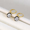 14K Plated Certified D Vvs1 Moissanite Drop Earrings for Women 8MM Luxury Wedding Jewelry Gift 100% Real S925 Pure Silver