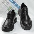 Thick Sole Formal Men’s Leather Shoes – Black, Business Wear, EU 40–48