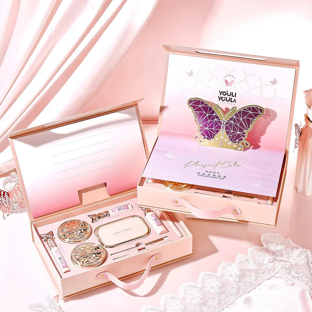 Make Up Sets Cosmetics Full Set Makeup Kit Lipstick Eyeshadow Eyebrow Pen Air Cushion BB Cream Mascara 9 Pcs Makeup Gift Box