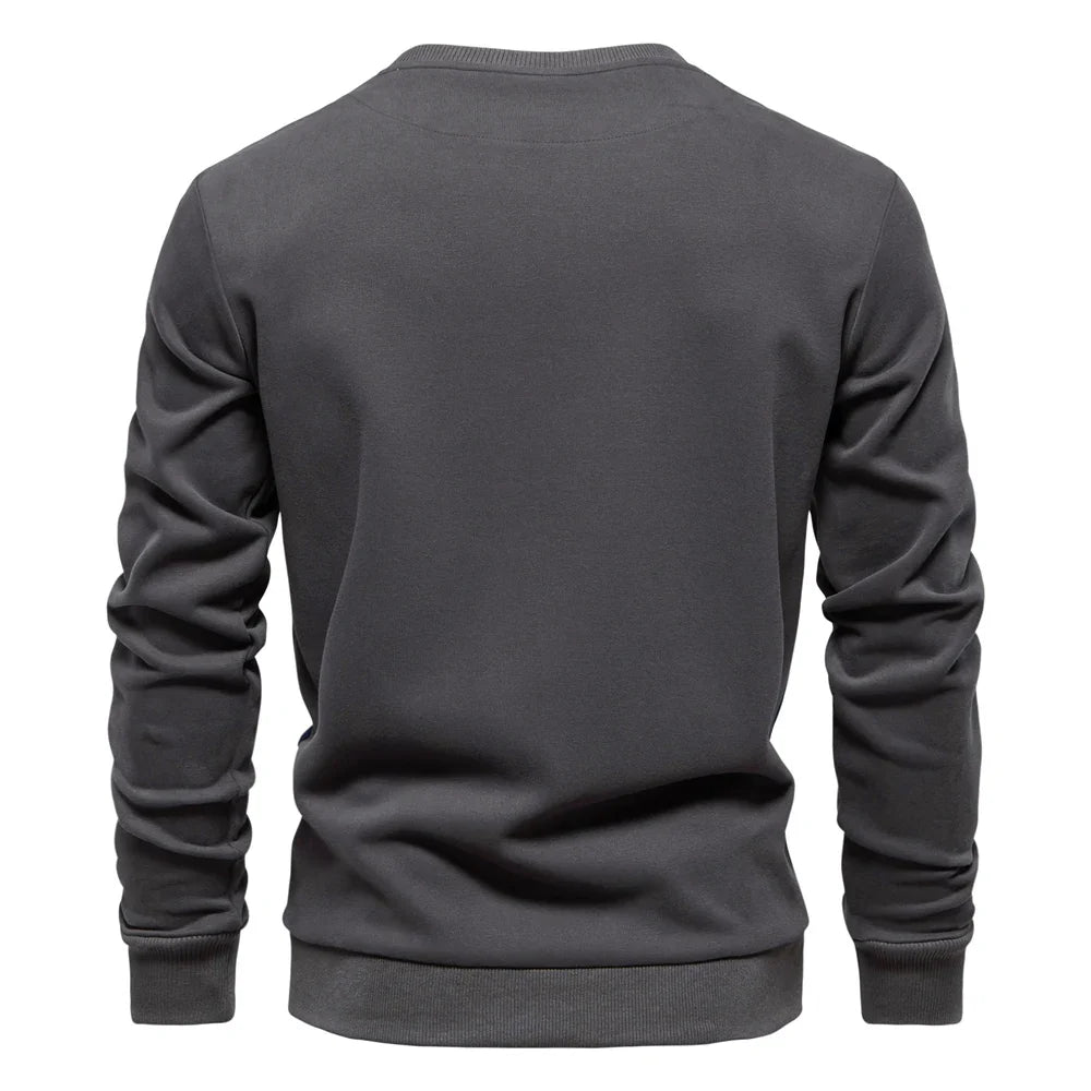 Mens Patckwork Cotton-blend Crew Neck Sweatshirts Fashion Casual Sport Round Neck Pullover Sweatshirt for Men