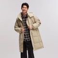Down Jacket Men Three-Resistant Mid-Length Outerwear 2026 New Contrasting Colors Sports Style Winter Outfit Thick Couple