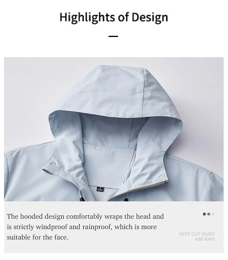 Unisex Rain Coat Hiking Camping Trekking Mountaineering Waterproof Jackets Men Women Outdoor Sporty Windproof Windbreaker