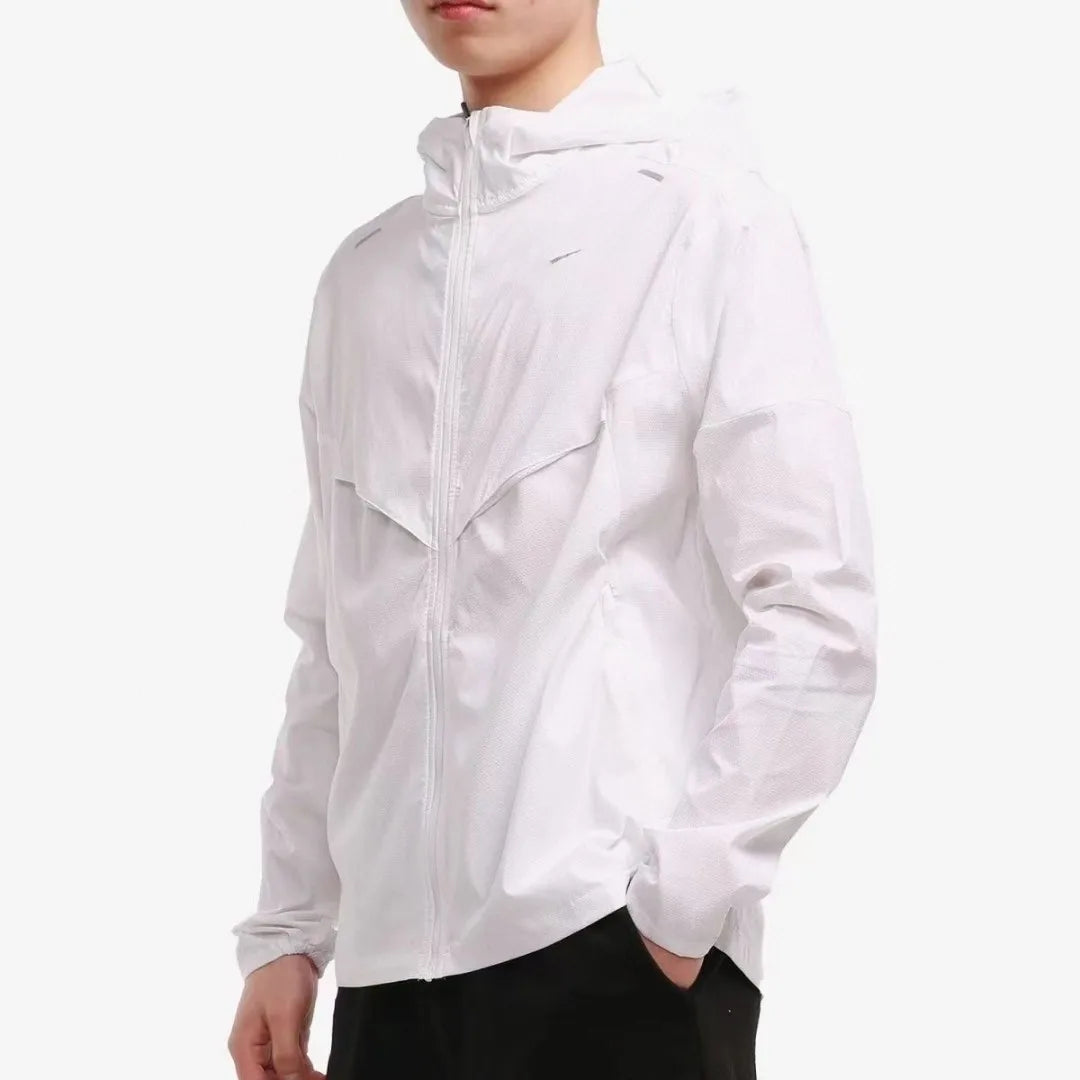Fall 2025 Hooded Windproof Sports Jacket Casual Couple's Coat 9071 Polyester Nylon Fiber Zipper Closure Regular Fit