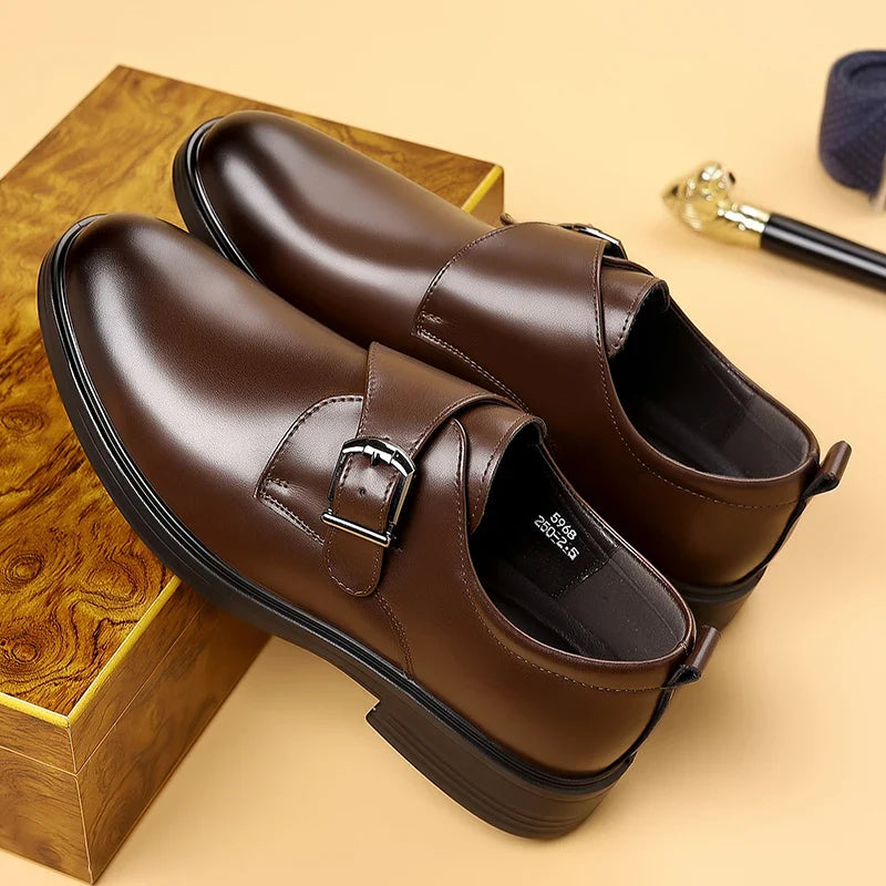 Classic Leather Men Loafers Fashion Man Casual Shoes Outdoor Slip on Flats Non-Slip Driving Shoe Business Moccasins Oxford Shoes