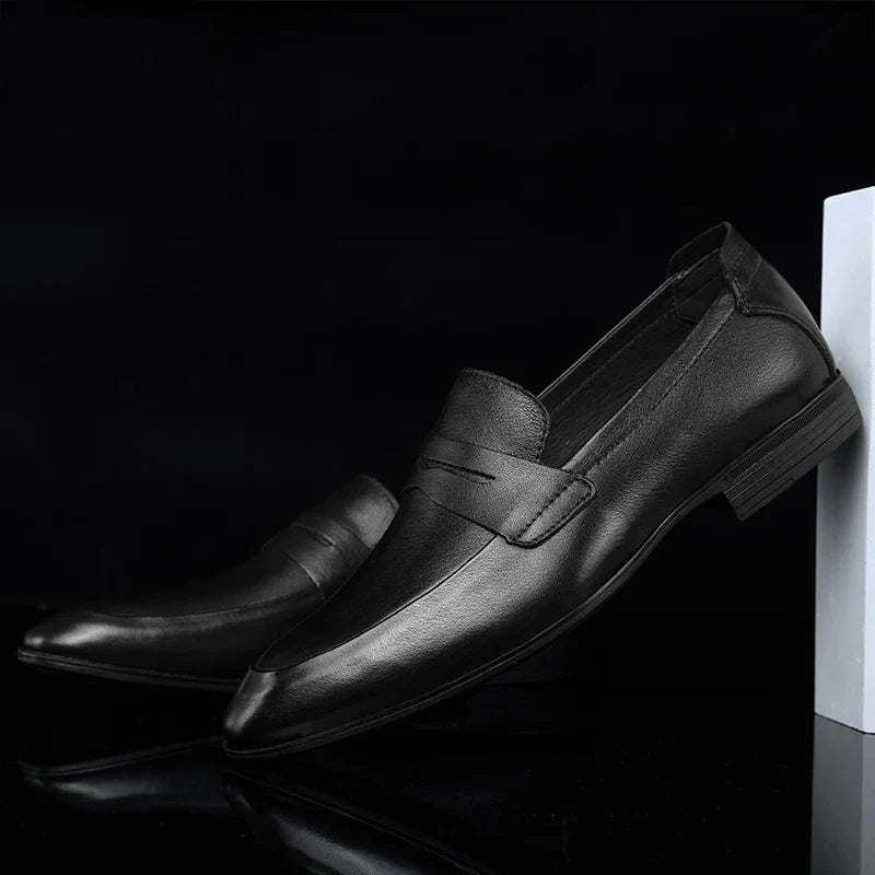 Italy Luxury Brand Fashion Men Casual Shoes Loafer Shoes Men Genuine Leather Slip-on Formal Shoes Moccasins Handmade Man Shoes