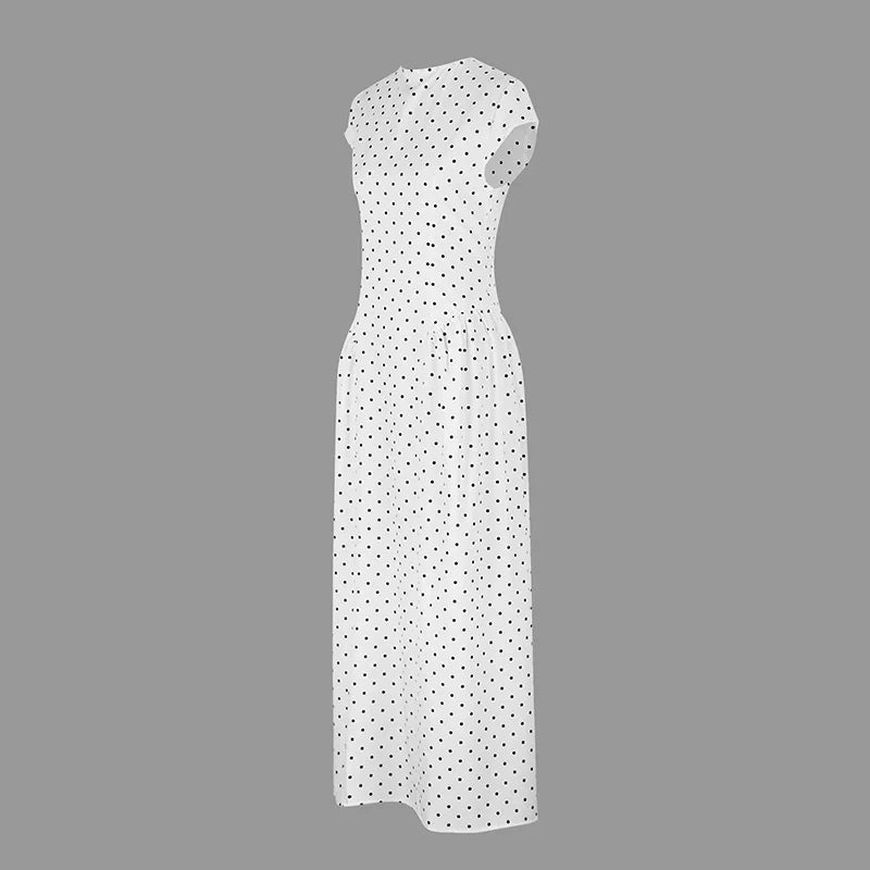 Women New Long Dresses Summer Elegant Upgraded Version Casual Polka Dots Party Dress Graceful Holiday Casual Slim Female Dresses
