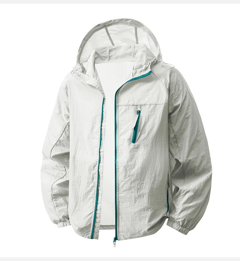 Summer Windbreaker Men Women Lightweight Sun Protection Jacket Unisex Camping Climbing Hiking Outdoor Sports Anti-UV Coat