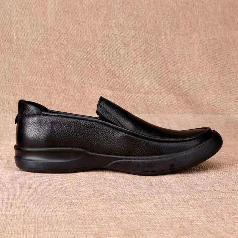 Leather Men Formal Shoes Luxury Brand 2026 Men's Loafers Dress Moccasins Breathable Slip on Black Driving Shoes Plus Size 37-48