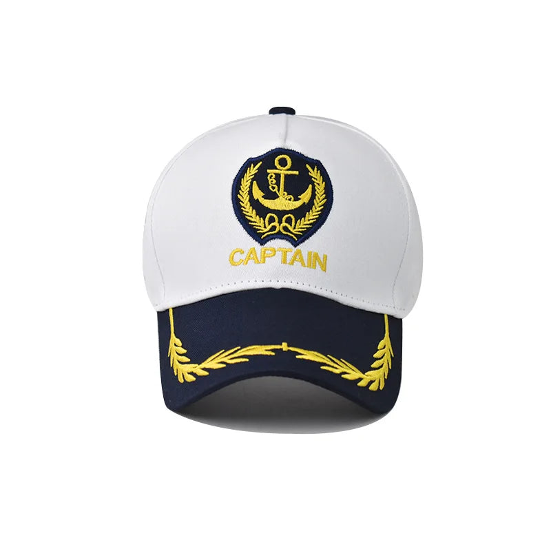 Men Women Baseball Caps Nautical Marine Sailor Navy Captain Hats Adjustable Cotton Hat for Party Performance Costume Cosplay Y2K