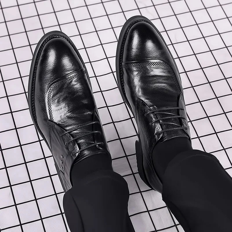 Dress Shoes  Men Shoes Men's Genuine Leather Business Formal Oxfords Footwear Man High Quality Leather Loafers Zapatos Hombre