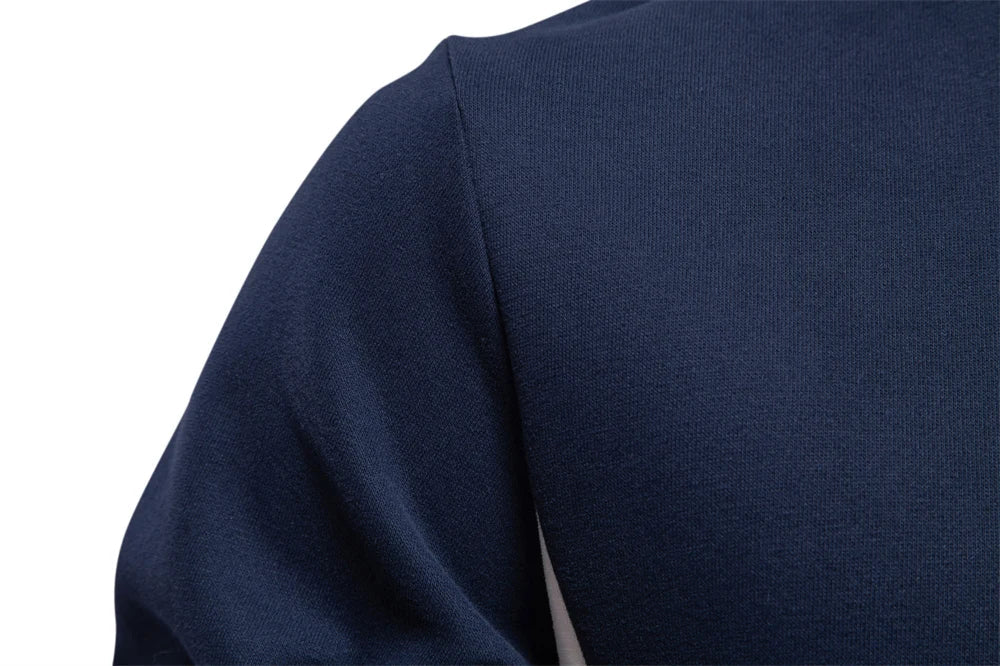 Mens Patckwork Cotton-blend Crew Neck Sweatshirts Fashion Casual Sport Round Neck Pullover Sweatshirt for Men
