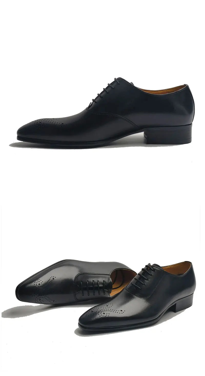 Handmade Wedding Men's Leather Shoes High Quality Formal Office Genuine Leather Shoes New Arrival Business Party Dress Shoe