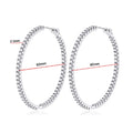 Moissanite Loop Earrings for Women 925 Sterling Sliver 1.2mm D vvs1 Lab Grown Diamond Ear Studs Fine Jewelry Gift
