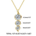 Round Cut Moissanite Twisted Pendant Necklaces for Women 925 Sterling Silver Jewelry Chains Wedding Gifts with Certifie