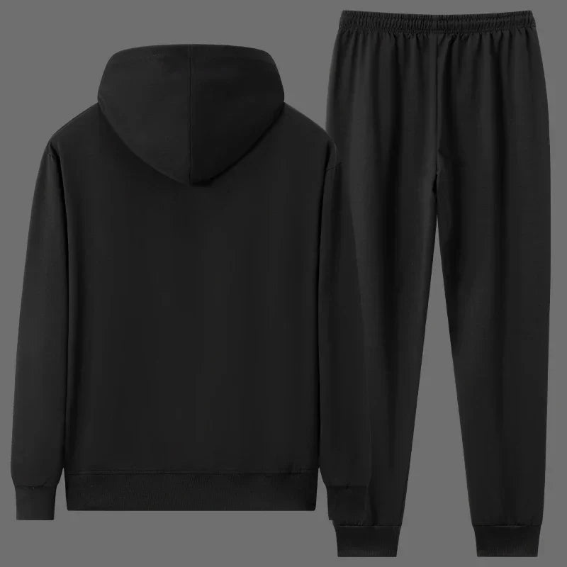 Men's Tracksuit Hoodies Pants Plus Size Autumn Winter Daily Casual Sporty Jogging Suit Fashion Sweatshirt Outfit Male Sports Set