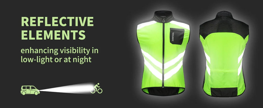 Men’s Cycling Windbreaker Jacket Waterproof Windproof Reflective Bike Coat Lightweight Outdoor Sports Apparel Portable