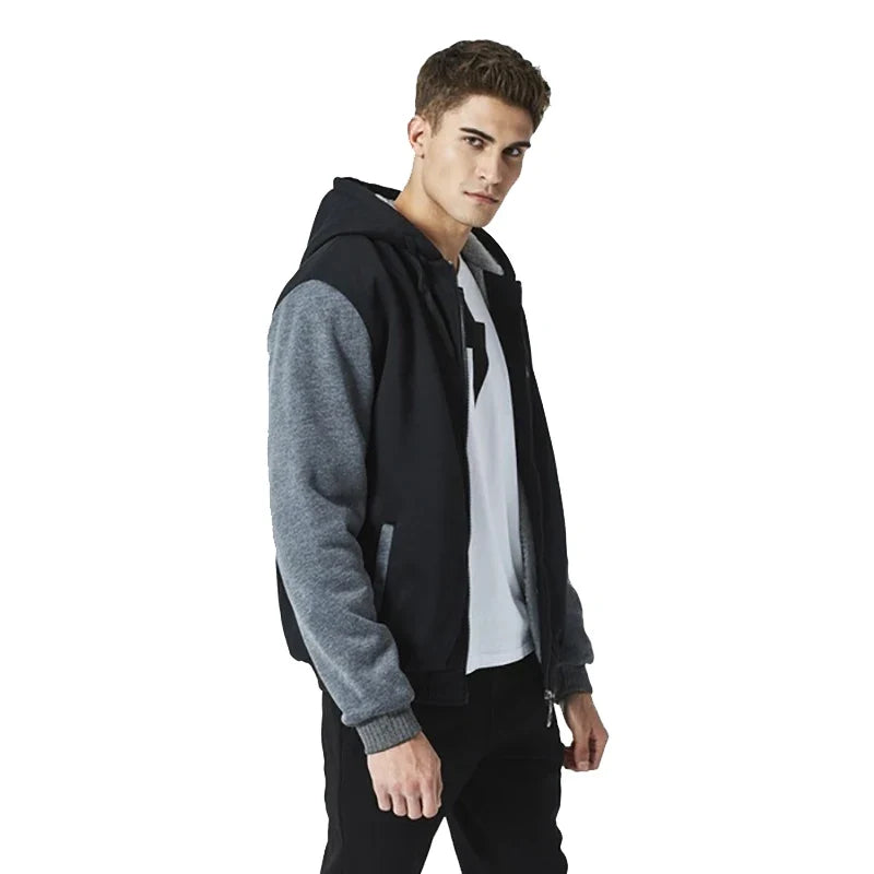 Men's Jacket Anime Bleach Zip Up Hoodies Thicken Warm for Men Fleece Long Sleeve Coat Casual Hooded Streetwear Men Winter Coats