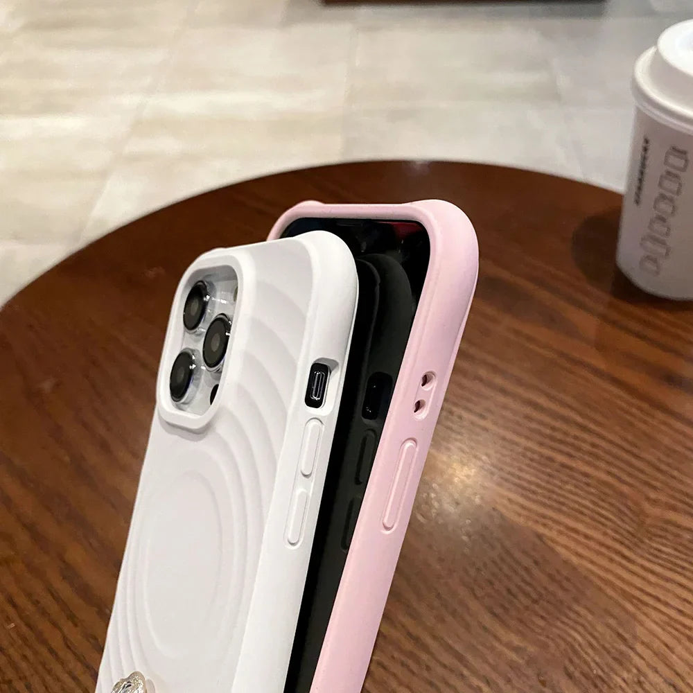 Magnetic Wireless Charging Phone Case For iPhone 16 Pro Max 17 Air 15 13 14 12 11 Pro Case Silicone For Magsafe Protection Cover