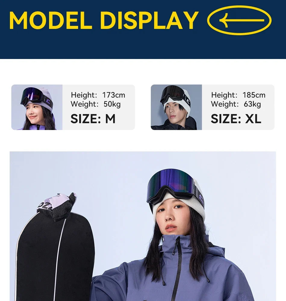 Ski Jacket Women Man Hooded Ski Wear Windproof Winter Overalls Hoodie Waterproof Outdoor Sports Clothing Snowboard